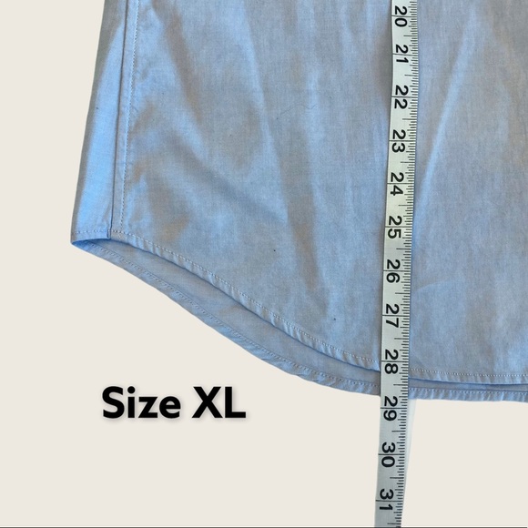 Gap Boyfriend fitted Oxford Blue Button Down Shirt - Picture 10 of 15